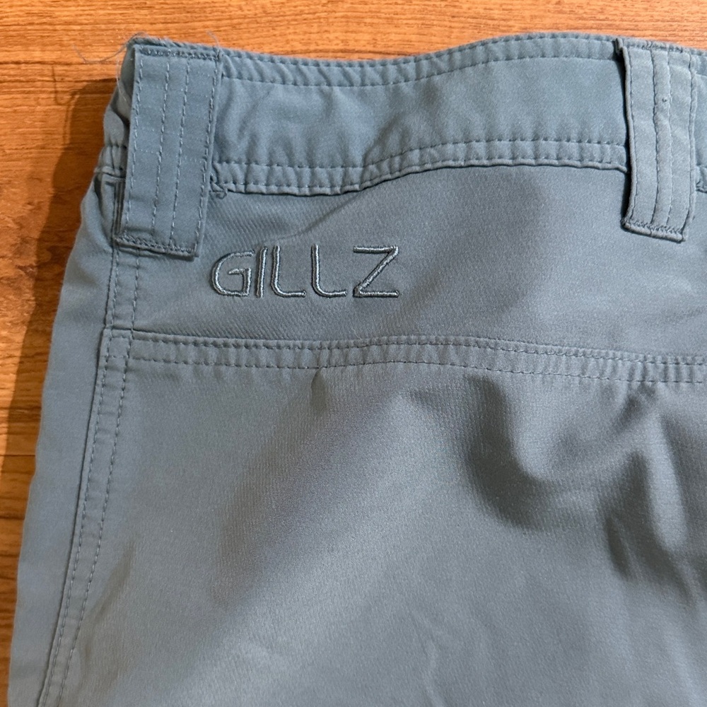 GILLZ Men Large Teal Blue Fishing 5 Pocket Zip Fly Casual Shorts - Picture 5 of 16